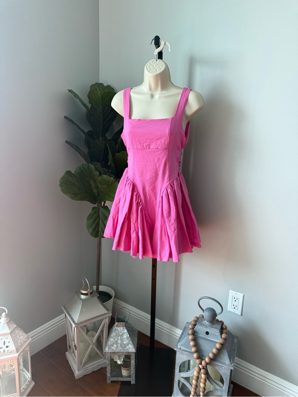 The Vintage Shop Pink Mini Sundress